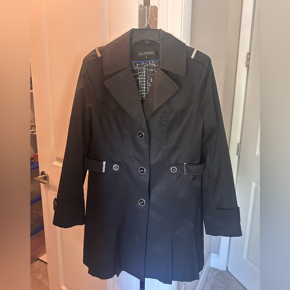 Via Spiga Black Women's Coat size L